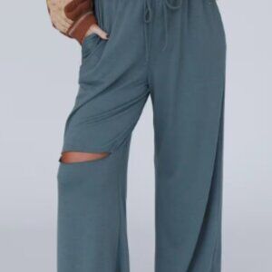 BOHO NEW Nest Cora Wide Leg Pants from Three Bird Nest-Light Olive MED 28" W